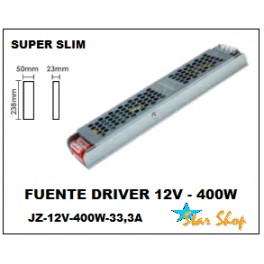 FUENTE DRIVER SLIM 400W PARA CINTA LED 12VDC